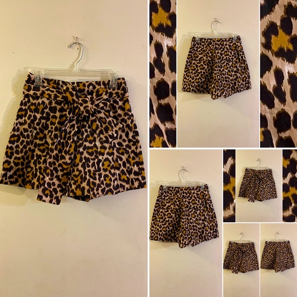 J. Crew Leopard Print Tie Bow High Waist Shorts - Picture 13 of 13
